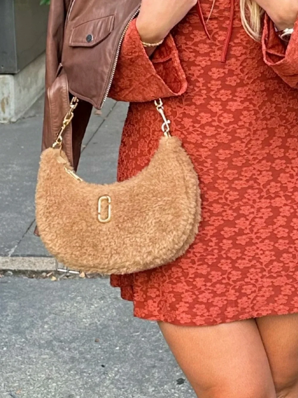 Marc Jacobs The Teddy J Marc Curve Fur Bag Worn Once